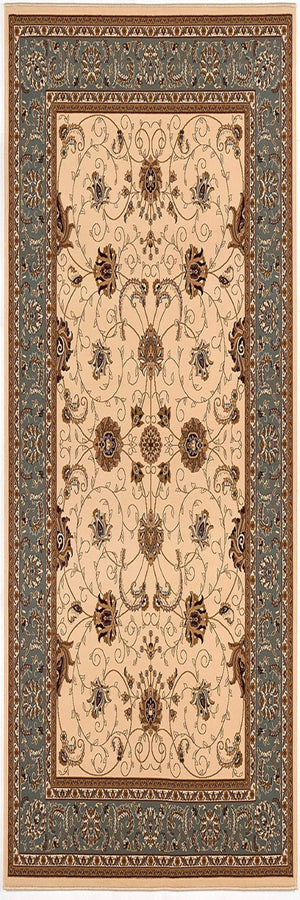 HomeRoots 30' Runner Sophisticated Dark Gray Tan Brown Oriental Area Rug for High-Traffic Elegance 14' Runner 610236