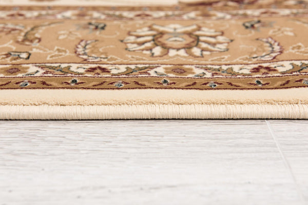 HomeRoots 30' Elegant Tan and Brown Oriental Area Rug – Durable, Stain-Resistant Runner Perfect for High-Traffic Spaces 18' Runner 610242