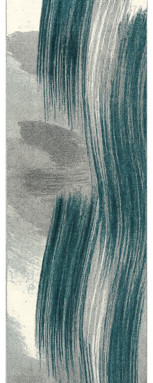 HomeRoots 14' Blue Abstract Runner Rug - Durable, Soft, Stain-Resistant Design for Hallways & High-Traffic Areas 610259