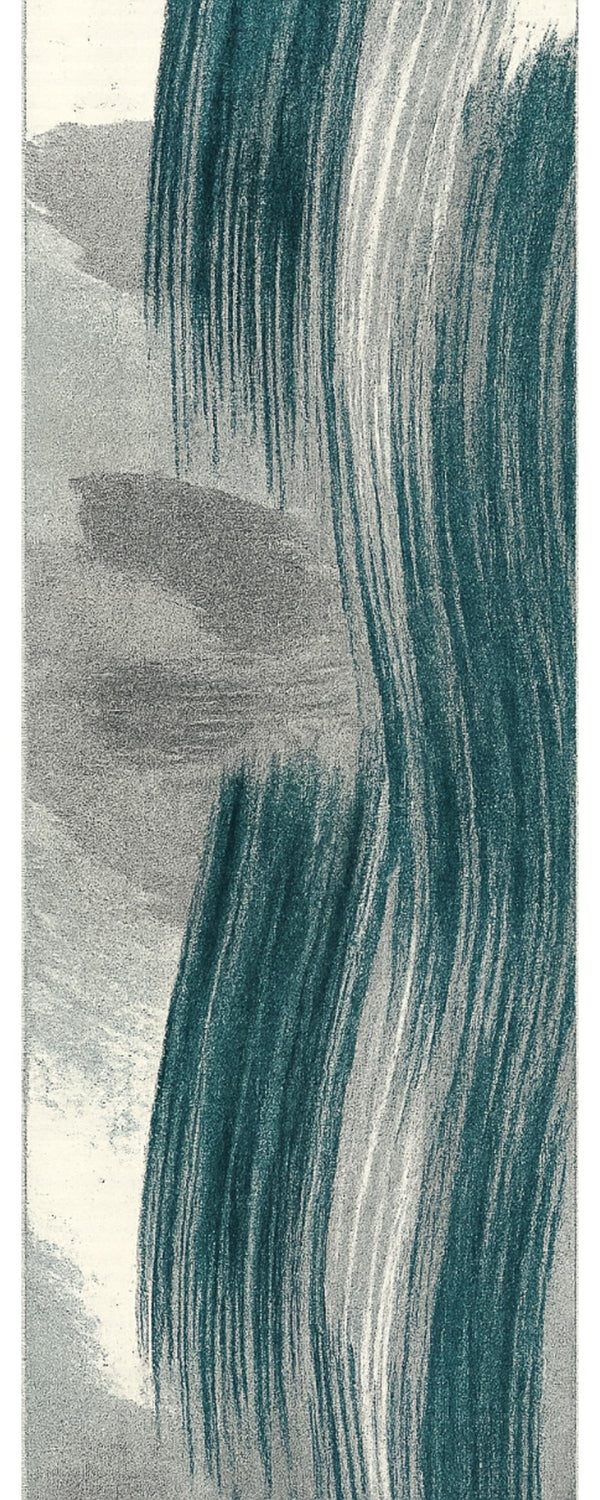 HomeRoots 14' Blue Abstract Runner Rug - Durable, Soft, Stain-Resistant Design for Hallways & High-Traffic Areas 610259