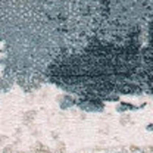 HomeRoots 18' Stylish Blue and Beige Abstract Runner Rug - Durable, Stain-Resistant for High-Traffic Areas 610283