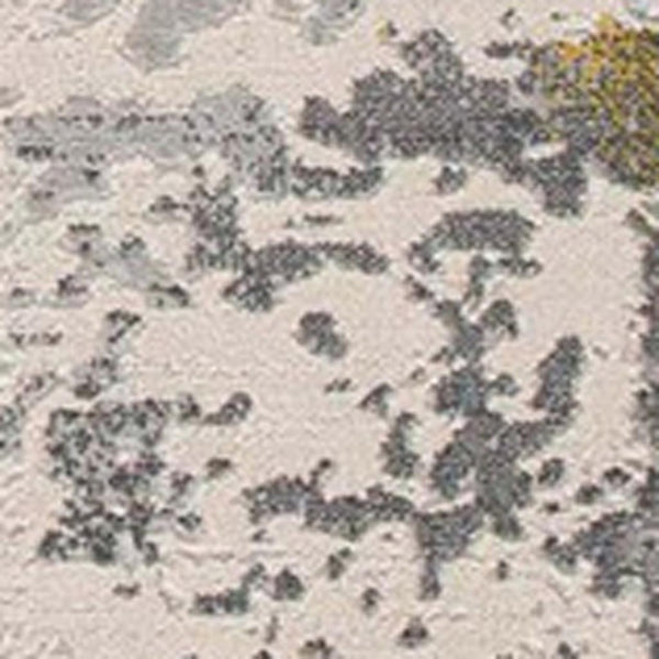 HomeRoots 18' Gold and Gray Abstract Runner Rug - Perfect for Hallways, Stain Resistant, Durable & Stylish Design 610287