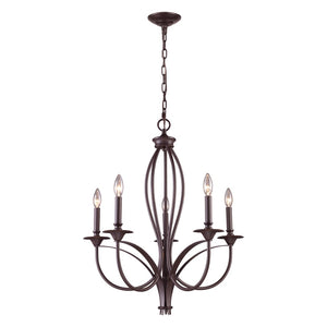 Medford 26'' Wide 5-Light Chandelier - Oiled Bronze 61032-5 Elk Lighting