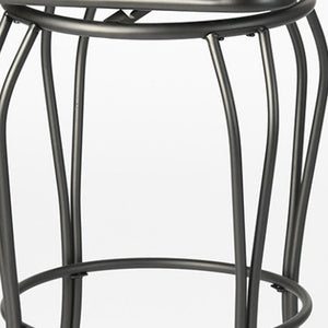 Homeroots Set Of Two Stylish 30" Black Faux Leather Swivel Bar Chairs With Iron Frame For Chic Comfort   610393