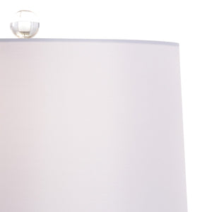 Wildwood Classic Blue Lamp With 30" Glazed Ceramic Gourd Base, White Silkette Shade & Acrylic Accents For Cozy Illumination 61041