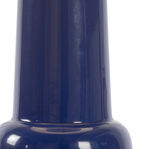 Wildwood Classic Blue Lamp With 30" Glazed Ceramic Gourd Base, White Silkette Shade & Acrylic Accents For Cozy Illumination 61041