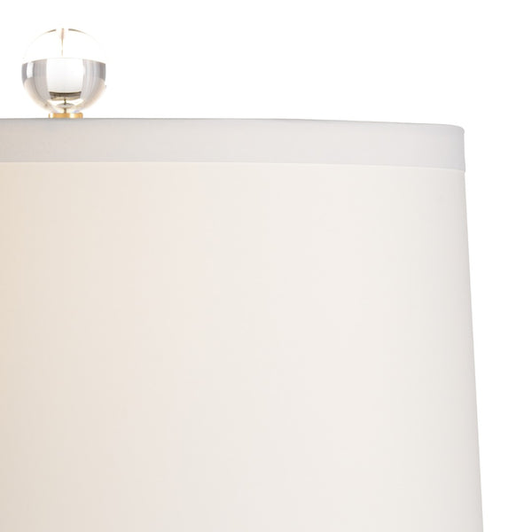 Wildwood Snow Leopard Lamp Gray Double-Gourd Ceramic With Acrylic Base, Off-White Shade — Modern Accent Light 61042