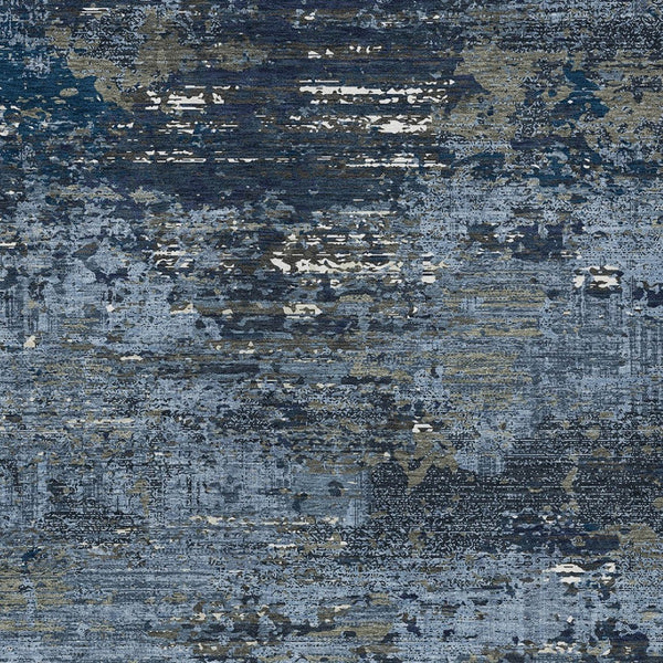 HomeRoots 5' Stylish Blue and Navy Abstract Area Rug – Durable, Washable, Indoor/Outdoor, Low-Maintenance Decor 10' X 14' 610431