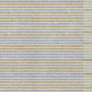 HomeRoots 5' Stylish Gray and Silver Striped Washable Area Rug for High-Traffic Indoor and Outdoor Spaces 5' X 8' 610469