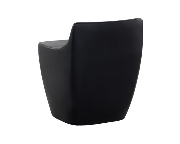 Sunpan Ledger Stool - Contemporary Sculpted Design in Sealed Concrete for Indoor and Covered Outdoor Spaces Black