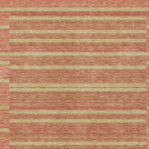 HomeRoots 5' Stylish Pewter and Gold Striped Area Rug for Indoor/Outdoor Spaces - Durable & Washable Design 9' X 12' 610502