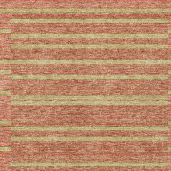 HomeRoots 5' Stylish Pewter and Gold Striped Area Rug for Indoor/Outdoor Spaces - Durable & Washable Design 9' X 12' 610502