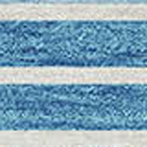 HomeRoots 5' Sky Blue and Denim Striped Area Rug - Durable, Machine Washable for Indoor and Outdoor Spaces 5' X 8' 610505