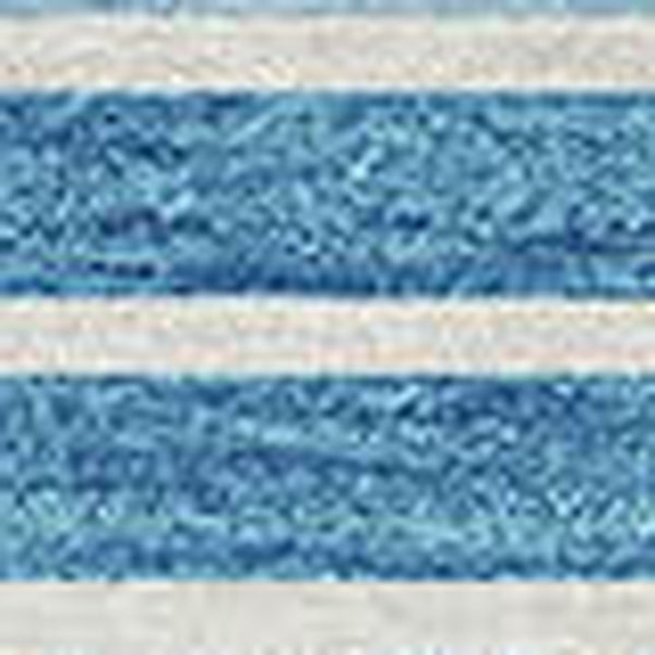 HomeRoots 5' Sky Blue and Denim Striped Area Rug - Durable, Machine Washable for Indoor and Outdoor Spaces 10' X 14' 610509