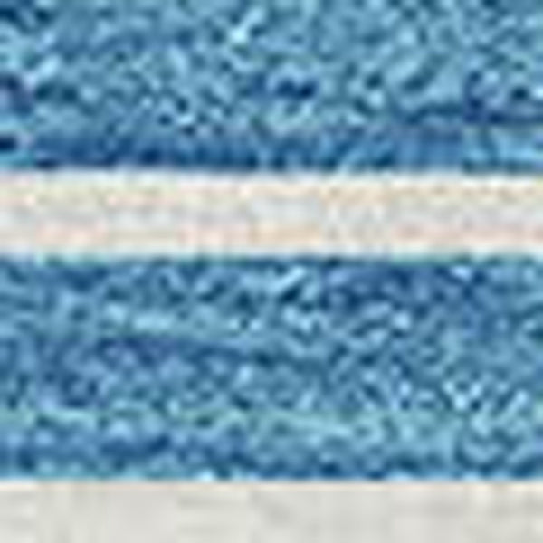 HomeRoots 5' Sky Blue and Denim Striped Area Rug - Durable, Machine Washable for Indoor and Outdoor Spaces 10' X 14' 610509