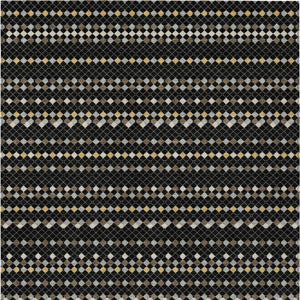 HomeRoots 5' Durable Black and Taupe Striped Washable Area Rug – Perfect for Indoor and Outdoor Spaces! 5' X 8' 610517