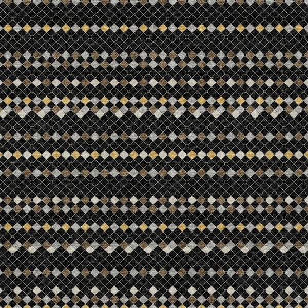 HomeRoots 5' Durable Black and Taupe Striped Washable Area Rug – Perfect for Indoor and Outdoor Spaces! 8' X 10' 610519