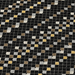HomeRoots 5' Durable Black and Taupe Striped Washable Area Rug – Perfect for Indoor and Outdoor Spaces! 8' X 10' 610519