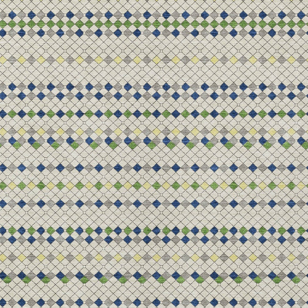 HomeRoots 5' Stylish Linen and Lime Green Striped Area Rug - Durable, Washable, Indoor/Outdoor Versatile Accent 8' X 10' 610537