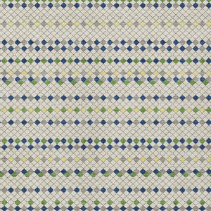 HomeRoots 5' Stylish Linen and Lime Green Striped Area Rug - Durable, Washable, Indoor/Outdoor Versatile Accent 9' X 12' 610538