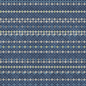 HomeRoots 5' Navy Blue and Mint Green Striped Indoor Outdoor Area Rug – Durable, Washable, Stylish Décor Solution 5' X 8' 610547