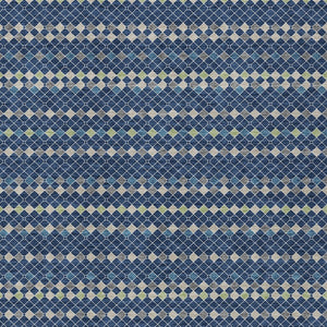 HomeRoots 5' Navy Blue and Mint Green Striped Indoor Outdoor Area Rug – Durable, Washable, Stylish Décor Solution 9' X 12' 610550