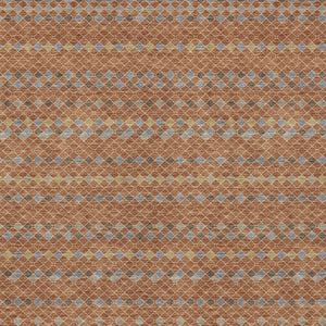 HomeRoots 5' Vibrant Orange and Taupe Striped Washable Area Rug for Indoor and Outdoor Spaces, Durable Style 8' X 10' 610561