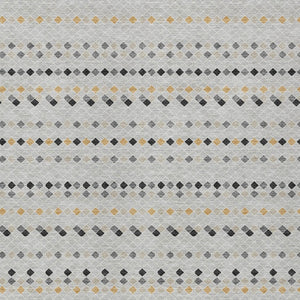 HomeRoots 5' Stylish Silver and Gray Striped Area Rug for Indoor Outdoor Spaces - Durable, Washable & Versatile 8' X 10' 610567
