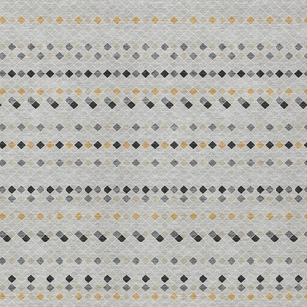 HomeRoots 5' Stylish Silver and Gray Striped Area Rug for Indoor Outdoor Spaces - Durable, Washable & Versatile 8' X 10' 610567