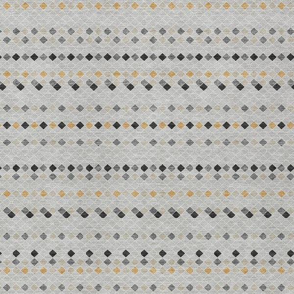 HomeRoots 5' Stylish Silver and Gray Striped Area Rug for Indoor Outdoor Spaces - Durable, Washable & Versatile 9' X 12' 610568