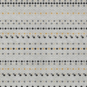 HomeRoots 5' Stylish Silver and Gray Striped Area Rug for Indoor Outdoor Spaces - Durable, Washable & Versatile 10' X 14' 610569
