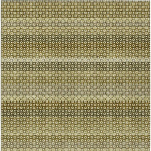HomeRoots 5' Durable Artichoke Green Striped Area Rug - Ideal for Indoor & Outdoor Spaces, Easy Care Design 8' X 10' 610579
