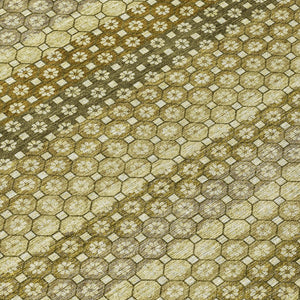HomeRoots 5' Durable Artichoke Green Striped Area Rug - Ideal for Indoor & Outdoor Spaces, Easy Care Design 8' X 10' 610579