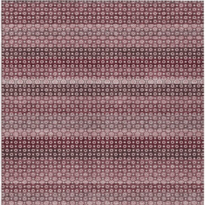 HomeRoots 5' Durable Red and Burgundy Striped Area Rug for Indoor and Outdoor Spaces – Machine Washable & Stylish 9' X 12' 610592