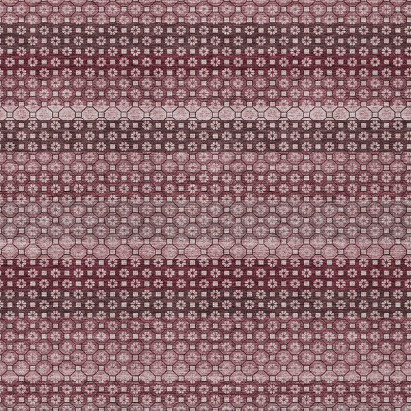HomeRoots 5' Durable Red and Burgundy Striped Area Rug for Indoor and Outdoor Spaces – Machine Washable & Stylish 10' X 14' 610593