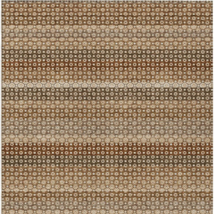HomeRoots 5' Vibrant Orange and Copper Striped Washable Rug – Perfect for Indoor or Outdoor Living Spaces 9' X 12' 610610