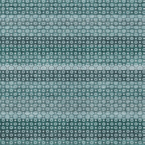 HomeRoots 5' Coastal-Inspired Teal Blue and Aqua Striped Washable Area Rug for Indoor and Outdoor Spaces 8' X 10' 610615