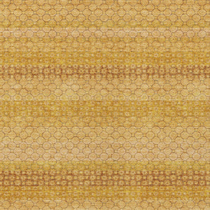 HomeRoots 5' Wheat and Gold Striped Washable Area Rug - Durable, Stylish, and Perfect for Indoor/Outdoor Use 8' X 10' 610627