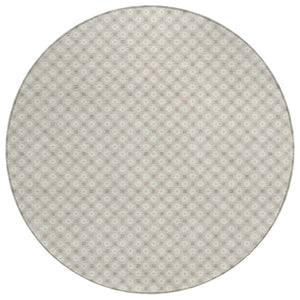 HomeRoots 5' Elegant Beige and Ivory Floral Area Rug – Durable, Washable Design for Indoor & Outdoor Spaces 8' Round 610632