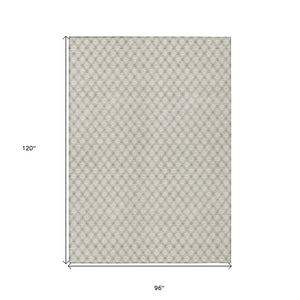 HomeRoots 5' Elegant Beige and Ivory Floral Area Rug – Durable, Washable Design for Indoor & Outdoor Spaces 8' X 10' 610633