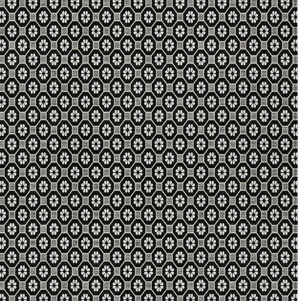 HomeRoots 5' Elegant Black and Gray Floral Washable Area Rug for Indoor and Outdoor Spaces, Durable Design 9' X 12' 610640