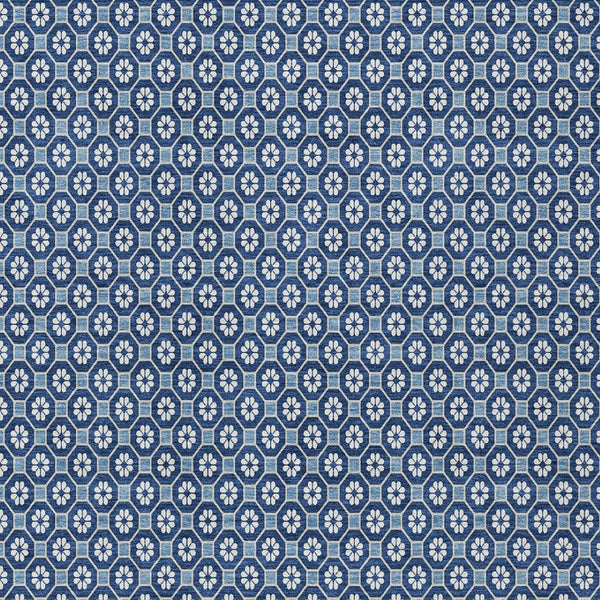 HomeRoots 5' Durable Blue Floral Area Rug - Machine Washable for Indoor & Outdoor Use, Perfect for Any Space 10' X 14' 610647
