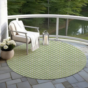 HomeRoots 5' Floral Washable Indoor Outdoor Area Rug - Durable, Stylish, and Easy-Care for Any Space 8' Round 610650