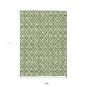HomeRoots 5' Floral Washable Indoor Outdoor Area Rug - Durable, Stylish, and Easy-Care for Any Space 9' X 12' 610652
