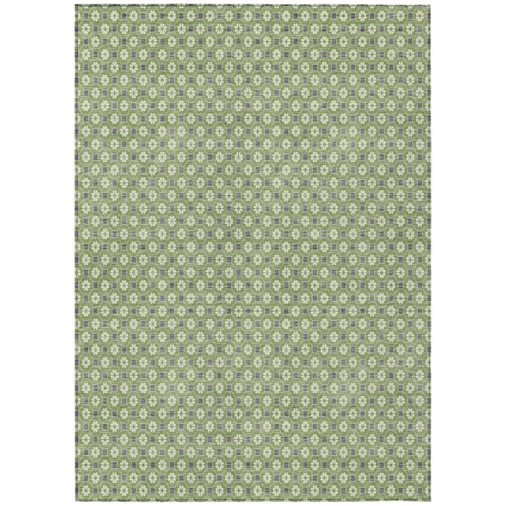 HomeRoots 5' Floral Washable Indoor Outdoor Area Rug - Durable, Stylish, and Easy-Care for Any Space 10' X 14' 610653