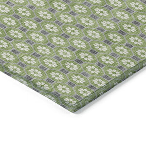 HomeRoots 5' Floral Washable Indoor Outdoor Area Rug - Durable, Stylish, and Easy-Care for Any Space 10' X 14' 610653
