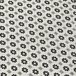 HomeRoots 5' Elegant Ivory and Black Floral Washable Area Rug for Indoor and Outdoor Spaces, Durable Design 9' X 12' 610658