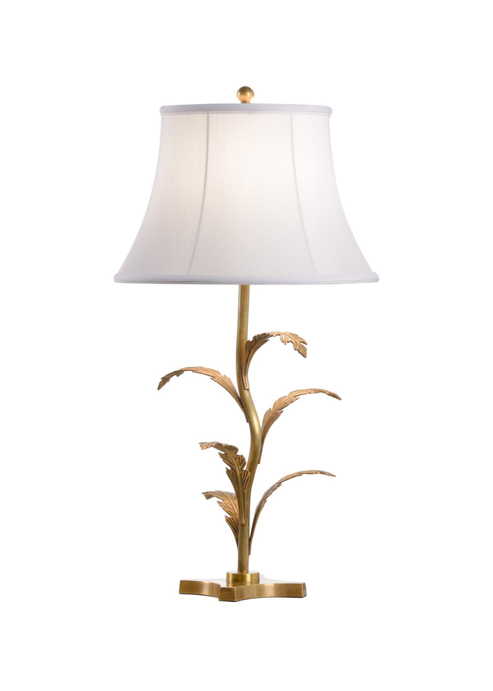 Wildwood Beverly Leaf-Pattern Table Lamp In Tarnished Brass Finish — Sculptural, Transitional Accent For Bedside 61068