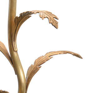 Wildwood Beverly Leaf-Pattern Table Lamp In Tarnished Brass Finish — Sculptural, Transitional Accent For Bedside 61068