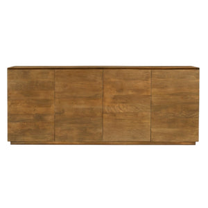 HomeRoots 80" Tan Distressed Solid Wood Sideboard - Elegant Storage Solution with Rustic Charm for Any Room 610697